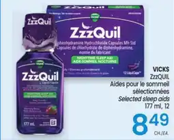 Uniprix VICKS ZzzQUIL Aides pour le sommeil sélectionnées/ Selected sleep aids offer