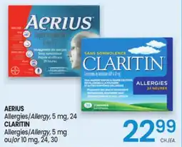 Uniprix AERIUS Allergies/Allergy, 5 mg, 24 CLARITIN Allergies/Allergy, 5 mg ou/or 10 mg, 24, 30 offer