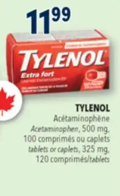 Familiprix Tylenol Extra Strength 500 mg acetaminophen tablets – fast pain relief 100un offer