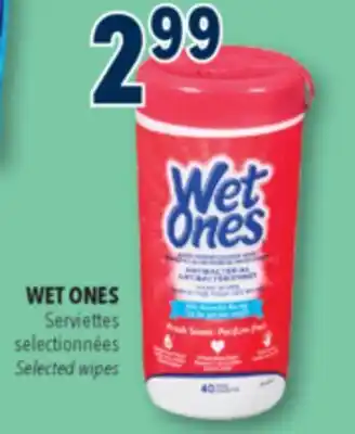 Familiprix Wet Ones fresh scent antibacterial hand wipes 40un offer
