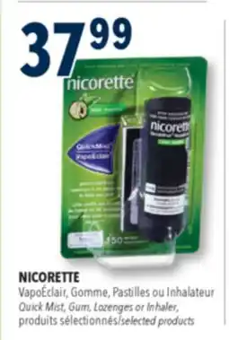 Familiprix Nicorette QuickMist stop smoking nicotine 1mg Fresh Mint offer