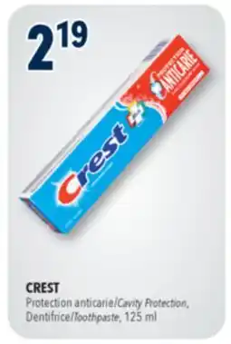 Familiprix Crest cavity protection toothpaste offer