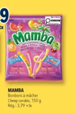 Familiprix Mamba chewy candies magic sticks offer