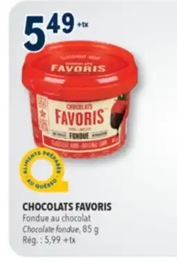 Familiprix Chocolats Favoris dark chocolate fondue Original Dark offer