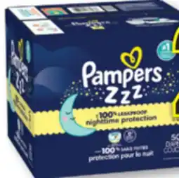Familiprix Pampers Swaddlers Overnights baby diapers Size 5 (over 27lb) - 50un offer