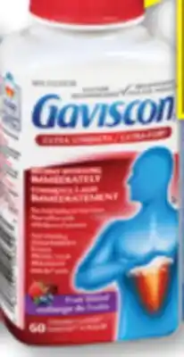 Familiprix Gaviscon extra strength fruit blend antiacid 60un offer