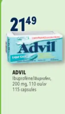 Familiprix Advil Liqui-Gels ibuprofen capsules 115un offer