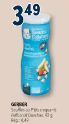 Familiprix Gerber Puffs strawberry apple flavour offer