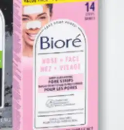 Familiprix Bioré Nose + Face deep cleansing pore strips for all skin types 14un offer