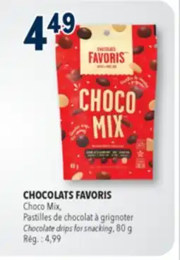 Familiprix CHOCOLATS FAVORIS Choco Mix, Chocolate Drips for Snacking, 80 g offer