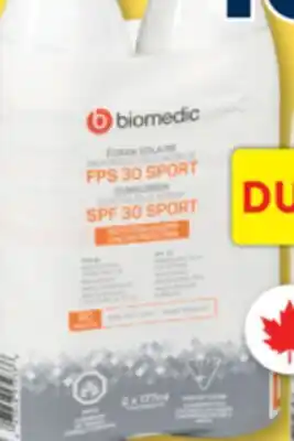 Familiprix Biomedic continous spray sunscreen SPF30 sport 177ml 2un offer
