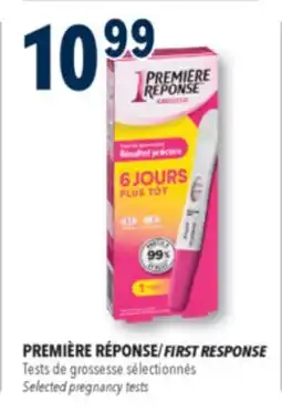 Familiprix First Response early result pregnancy test offer