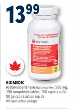 Familiprix Biomedic extra strength acetaminophen tablets for adults 150un offer