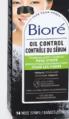 Familiprix Bioré Oil Control charcoal deep cleansing pore nose strips for oily skin 14un offer