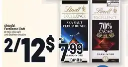 Metro CHOCOLAT EXCELLENCE LINDT | LINDT EXCELLENCE CHOCOLATE offer