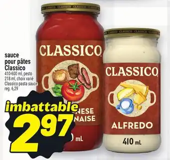 Metro SAUCE POUR PÂTES CLASSICO | CLASSICO PASTA SAUCE offer