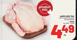 Metro POULET ENTIER FRAIS | FRESH WHOLE CHICKEN offer