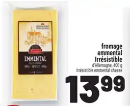 Metro FROMAGE EMMENTAL IRRÉSISTIBLE | IRRÉSISTIBLE EMMENTAL CHEESE offer