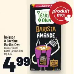 Metro BOISSON À L'AVOINE EARTH'S OWN | EARTH'S OWN OAT DRINK offer
