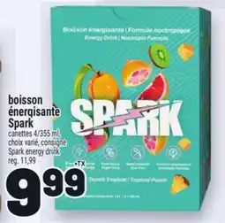 Metro BOISSON ÉNERGISANTE SPARK | SPARK ENERGY DRINK offer
