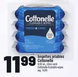 Metro LINGETTES JETABLES COTTONELLE | COTTONELLE FLUSHABLE WIPES offer