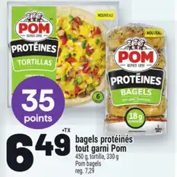 Metro BAGELS PROTÉINÉS TOUT GARNI POM | POM BAGELS offer