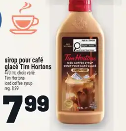 Metro SIROP POUR CAFÉ GLACÉ TIM HORTONS | TIM HORTONS ICED COFFEE SYRUP offer
