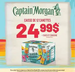 Metro CAISSE DE 12 CANETTES CAPTAIN MORGAN offer