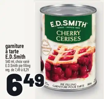 Metro GARNITURE À TARTE E.D.SMITH | E.D.SMITH PIE FILLING offer