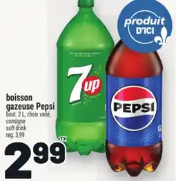 Metro BOISSON GAZEUSE PEPSI | SOFT DRINK offer