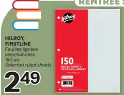 Brunet HILROY, FIRSTLINE Feuilles lignées sélectionnées offer