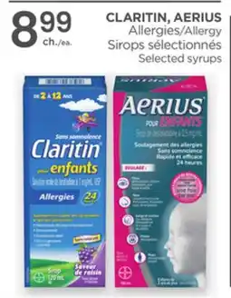 Proxim CLARITIN, AERIUS Allergies/Allergy Sirops sélectionnés offer