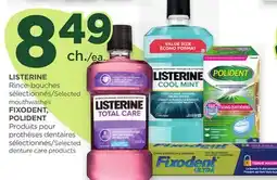 Proxim LISTERINE Selected Mouthwashes or FIXODENT, POLIDENT Selected denture care products offer