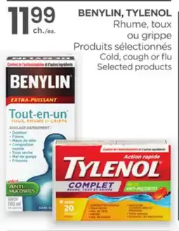 Proxim BENYLIN, TYLENOL Rhume, toux ou grippe Produits sélectionnés offer