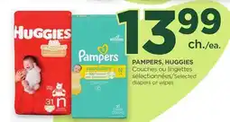 Proxim PAMPERS, HUGGIES Coûches ou lingettes sélectionnées offer