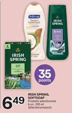 Brunet IRISH SPRING, SOFTSOAP Products sélectionnés offer