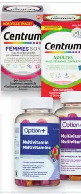 Proxim CENTRUM, OPTION + Vitamines sélectionnées offer