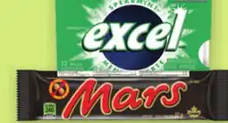 Proxim EXCEL or MARS Barres Selected chocolate bars offer