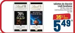 Marché Adonis TABLETTES DE CHOCOLAT LINDT EXCELLENCE | LINDT EXCELLENCE CHOCOLATE BARS offer