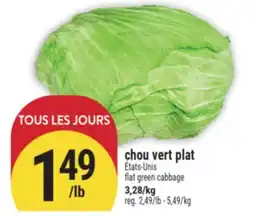 Marché Adonis CHOU VERT PLAT | FLAT GREEN CABBAGE offer