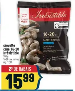Marché Adonis CREVETTE CRUE 16-20 IRRÉSISTIBLE | 16-20 RAW SHRIMP offer