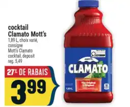 Marché Adonis COCKTAIL CLAMATO MOTT'S | MOTT'S CLAMATO COCKTAIL offer