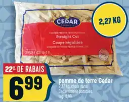 Marché Adonis POMME DE TERRE CEDAR | CEDAR FROZEN POTATOES offer