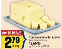 Marché Adonis FROMAGE EMMENTAL ALPINE | ALPINE EMMENTAL CHEESE offer