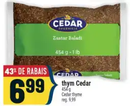 Marché Adonis THYM CEDAR | CEDAR THYME offer