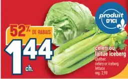 Marché Adonis CÉLERI OU LAITUE ICEBERG | CELERY OR ICEBERG LETTUCE offer