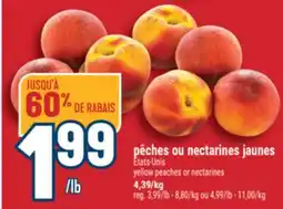Marché Adonis PÊCHES OU NECTARINES JAUNES | YELLOW PEACHES OR NECTARINES offer