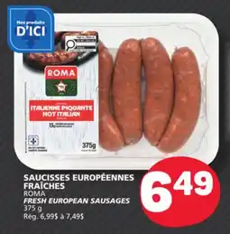 Marché Bonichoix SAUCISSES EUROPÉENNES FRAÎCHES offer