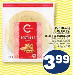 Marché Bonichoix COMPLIMENTS (6 or 10) TORTILLAS offer
