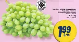 Marché Bonichoix SEEDLESS GREEN GRAPES offer